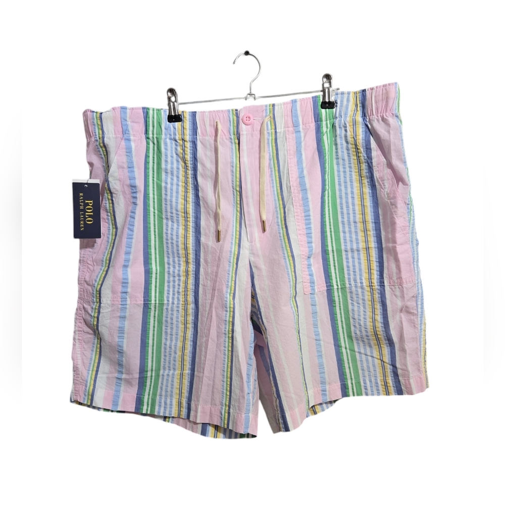 Polo Ralph Lauren Striped Colorful Drawstring Casual Shorts Cotton Men's 2XL